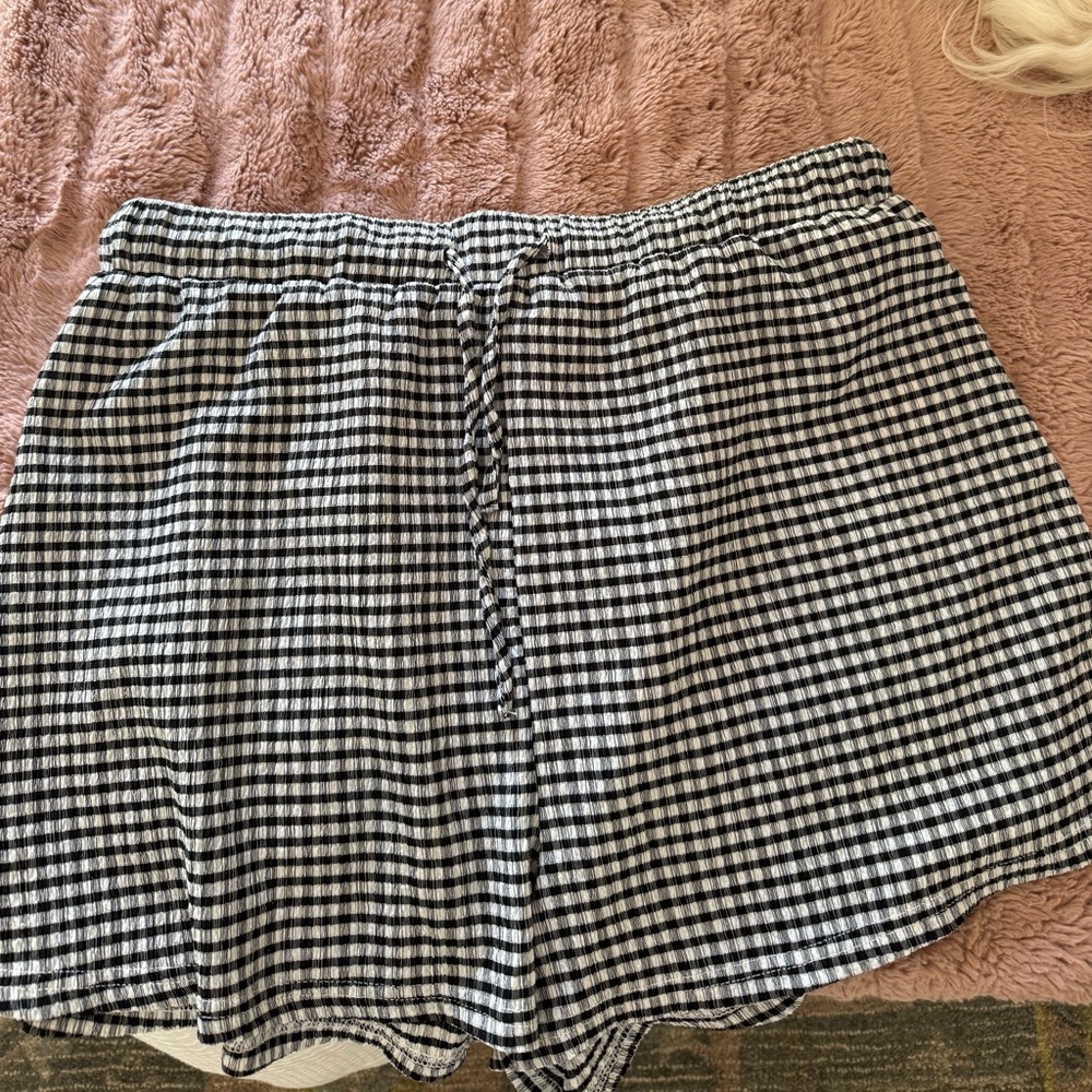 ASOS Black and White Gingham Shorts